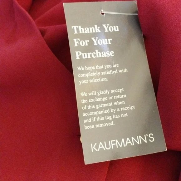 Vintage 80s Chaus Red Long Sleeve Button Down Midi Dress Plus Size 16W Deadstock - Picture 5 of 8